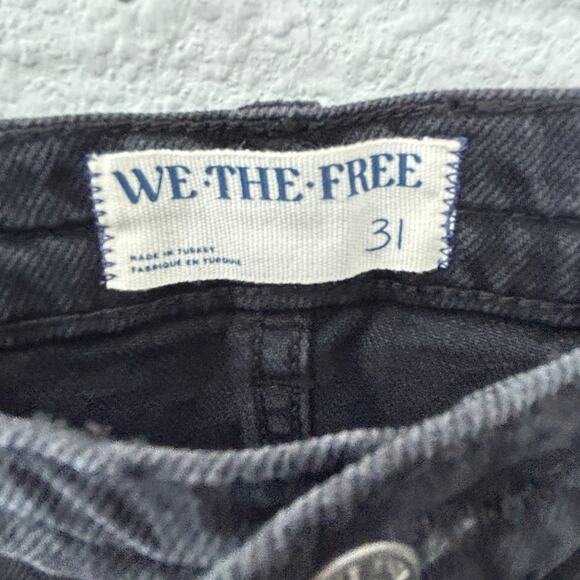 NEW Free People Wild Roses Midi Black Denim Jean Skirt Sz 31 Minimalist Capsule - Picture 4 of 10